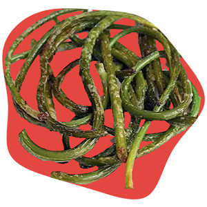 Tallos de flor de ajo a la plancha